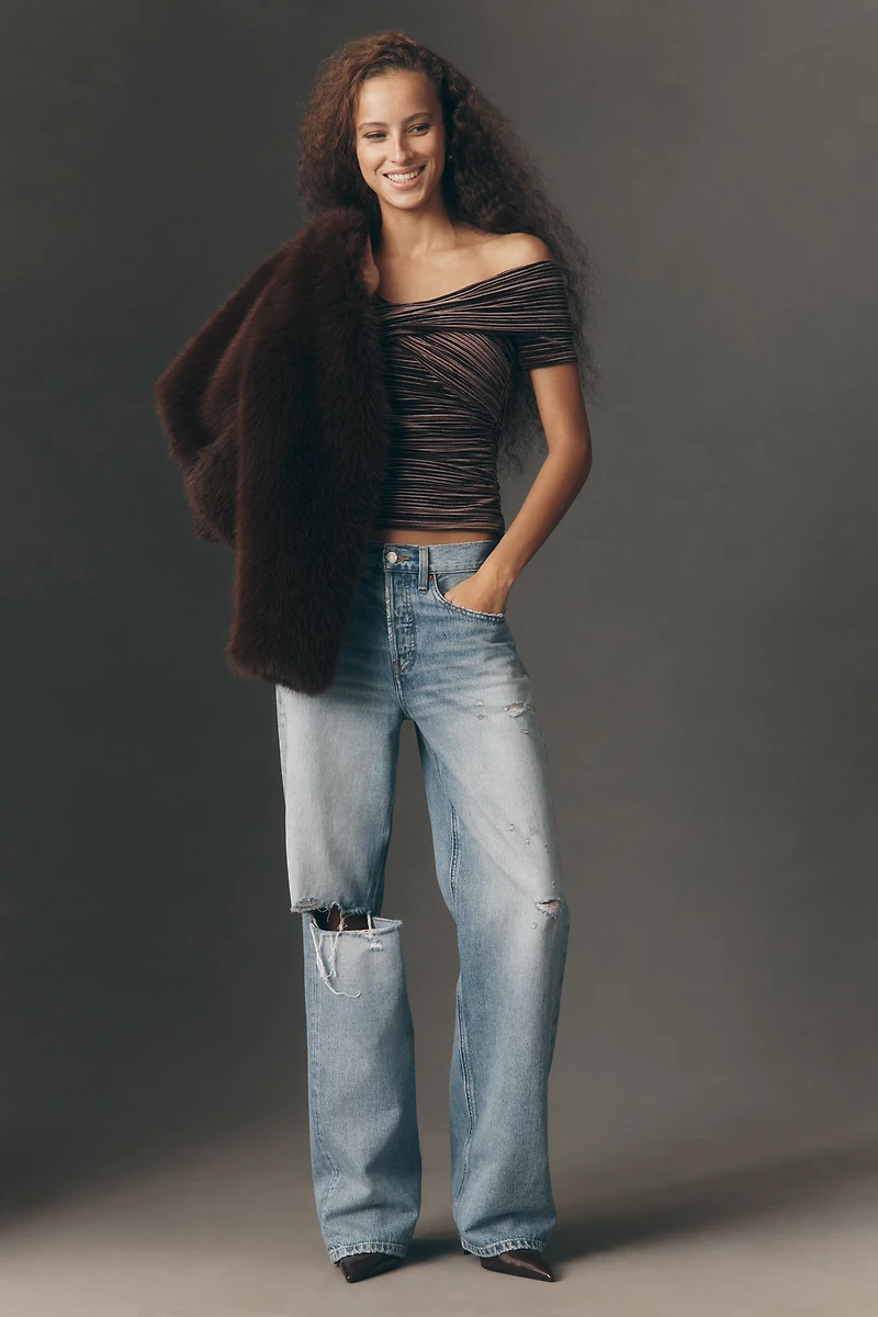 ASTR The Label Mallina Off-Shoulder Top