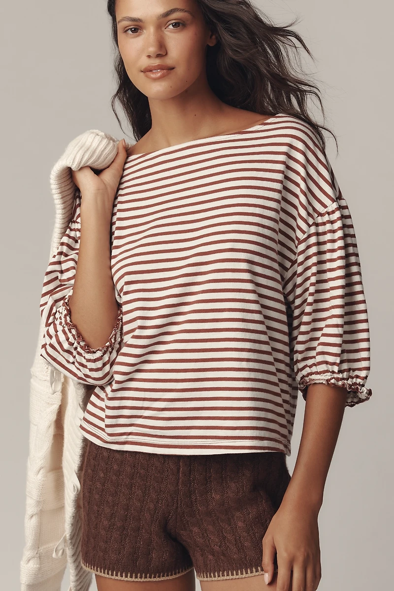 Nation Los Angeles Sandra Boat-Neck Top