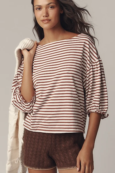 Nation Los Angeles Sandra Boat-Neck Top