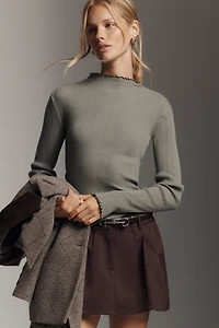 Nation Los Angeles Brenna Long-Sleeve Mock-Neck Top