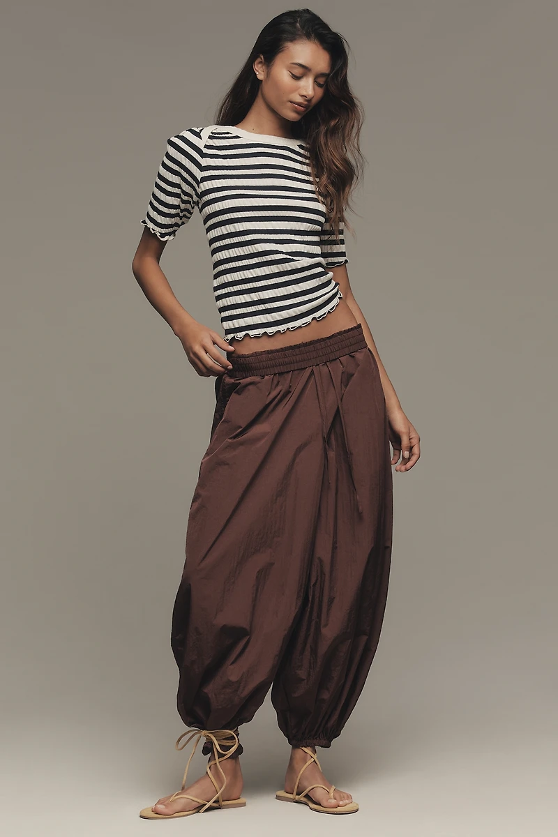 Nation Los Angeles April Ruched Half-Sleeve Top