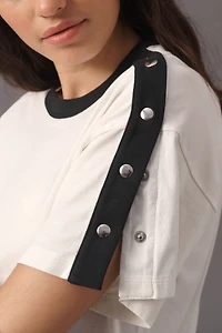 Nation Los Angeles Ada Button-Sleeve Tee