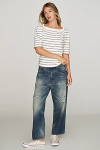 Nation Los Angeles Deana 100% Cotton Envelope Tee