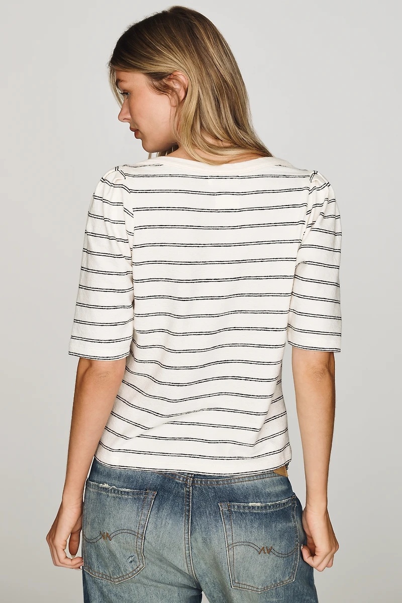 Nation Los Angeles Deana 100% Cotton Envelope Tee