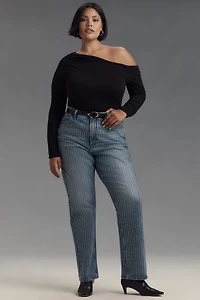 AFRM Vivica Plus Off-The-Shoulder Ruffle Mesh Top