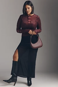 AFRM Kaylee Long-Sleeve Burnout Velvet Top