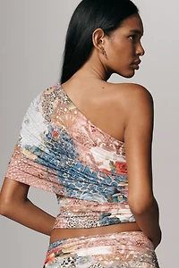 AFRM Campbell One-Shoulder Mesh Top