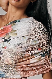 AFRM Campbell One-Shoulder Mesh Top