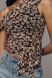 AFRM Sophie Mesh Off-Shoulder Top