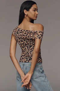 AFRM Sophie Mesh Off-Shoulder Top