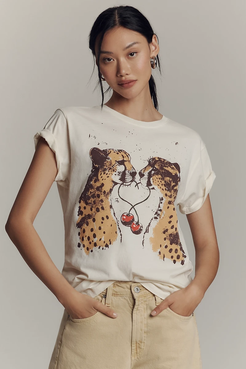 Letluv Cheetah Graphic Tee