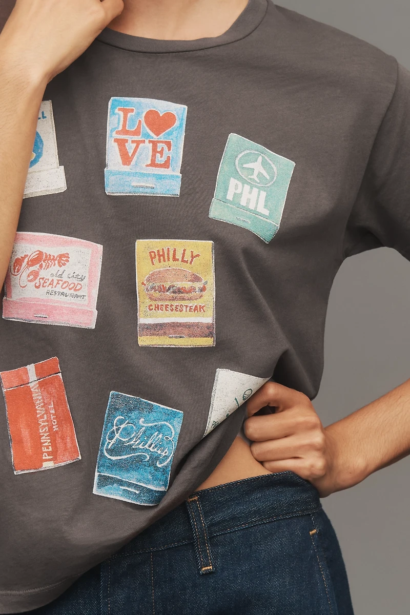 Letluv x Anthropologie Matchbook City Graphic Tee