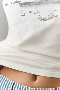 Letluv 100% Cotton Photograph Graphic Tank