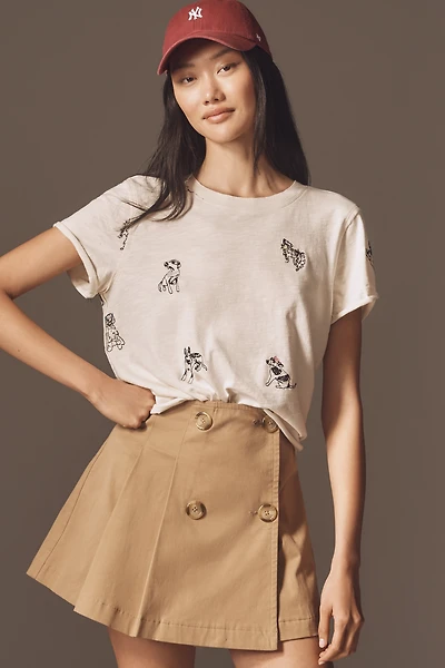The Caitlin Embroidered Boxy Tee by Maeve