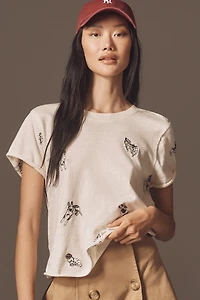 The Caitlin Embroidered Boxy Tee by Maeve