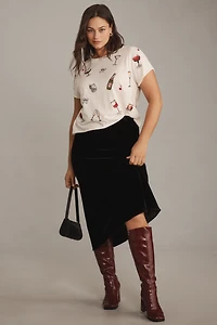 The Caitlin Embroidered Boxy Tee by Maeve