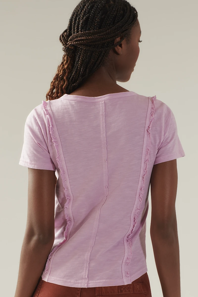 Pilcro Smocked-Front Tee