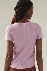 Pilcro Smocked-Front Tee