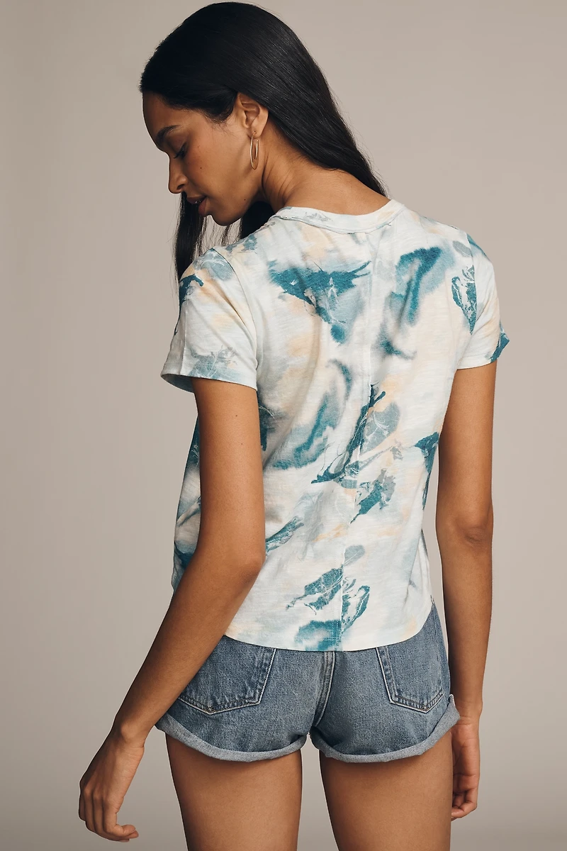 The Bennie Slim Cotton-Slub Tee by Pilcro: Printed Edition