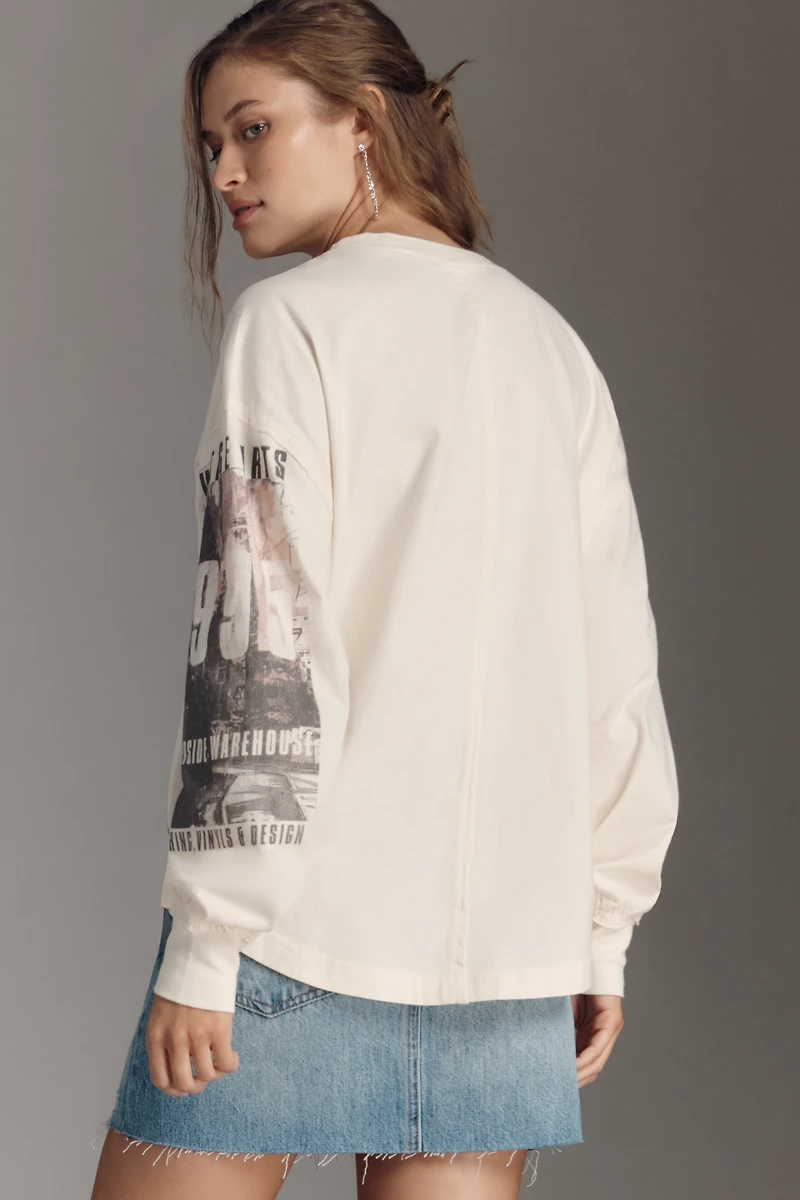 Pilcro Long-Sleeve Graphic Band Tee