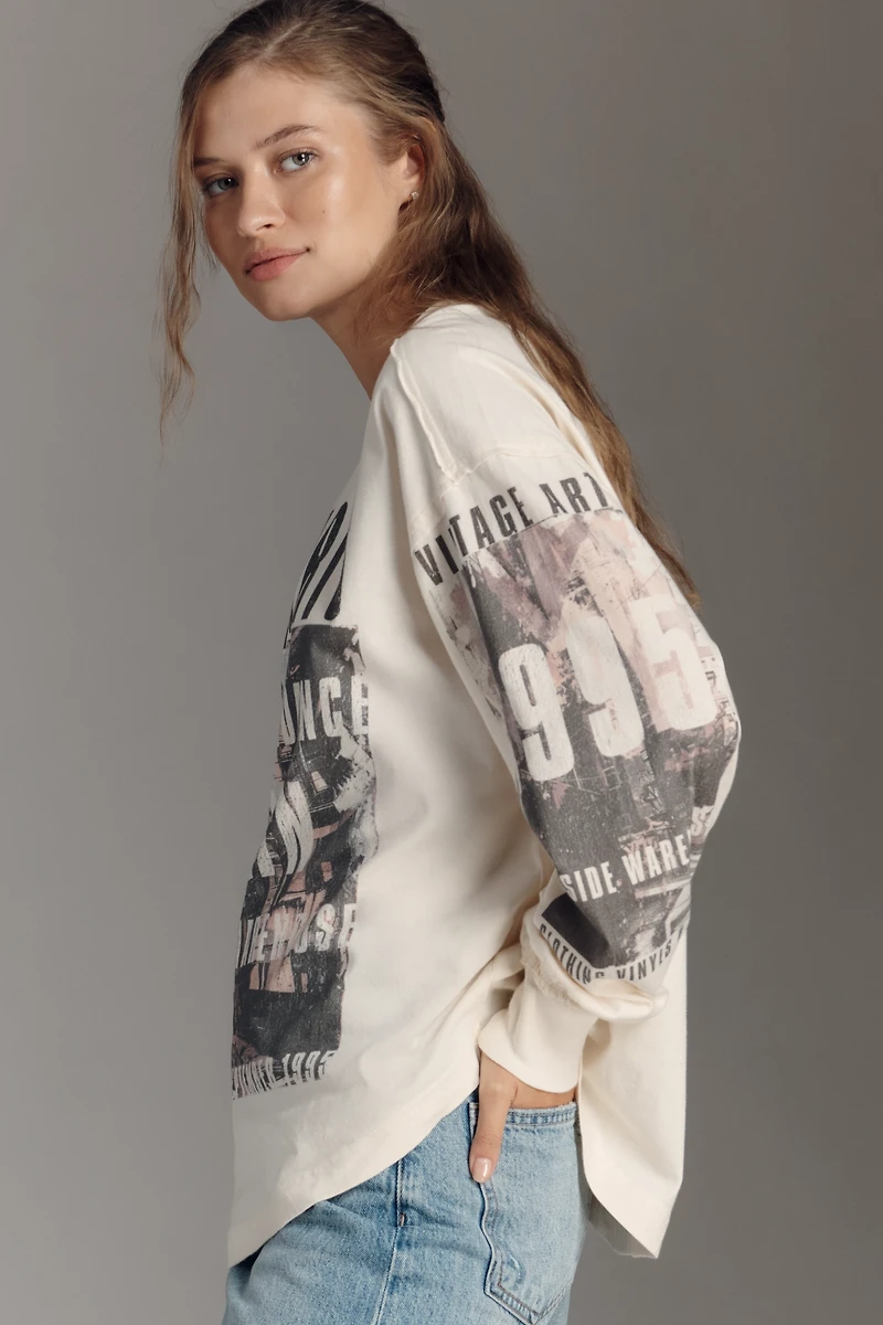 Pilcro Long-Sleeve Graphic Band Tee