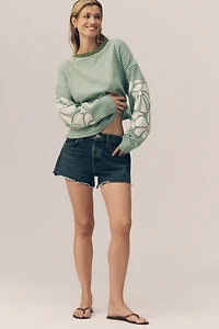 Pilcro Cotton Bonfire Pullover Top