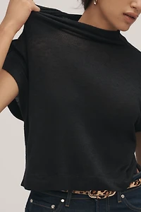By Anthropologie Sleeveless Funnel-Neck Top