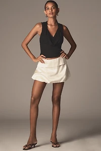 By Anthropologie Crop Cowl-Neck Top