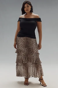 Pilcro Off-The-Shoulder Twist Rib Top