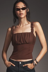 By Anthropologie Shirred Bust Tank