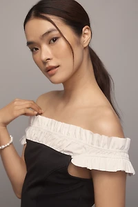 Maeve Off-The-Shoulder Hourglass Tuxedo Top