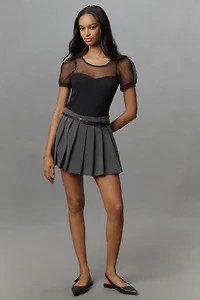 Maeve Sheer Yoke Sweetheart Top