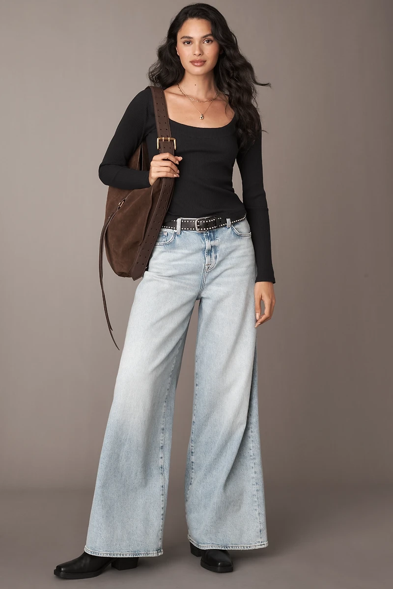 By Anthropologie Long-Sleeve Scoop-Neck Top