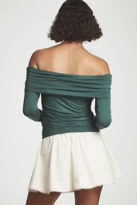 Pilcro Long-Sleeve Off-The-Shoulder Top