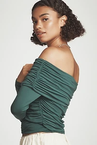 Pilcro Long-Sleeve Off-The-Shoulder Top