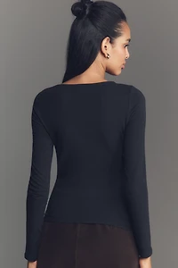 By Anthropologie Ruched Off-Shoulder Top