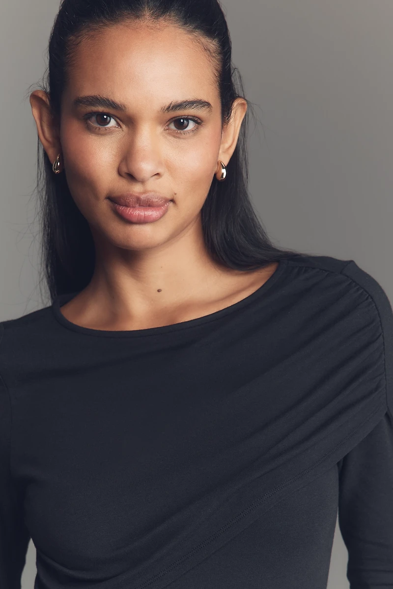By Anthropologie Ruched Off-Shoulder Top