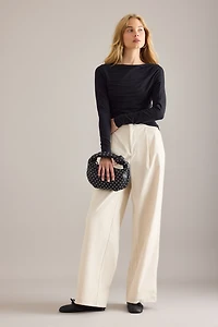 By Anthropologie Ruched Off-Shoulder Top
