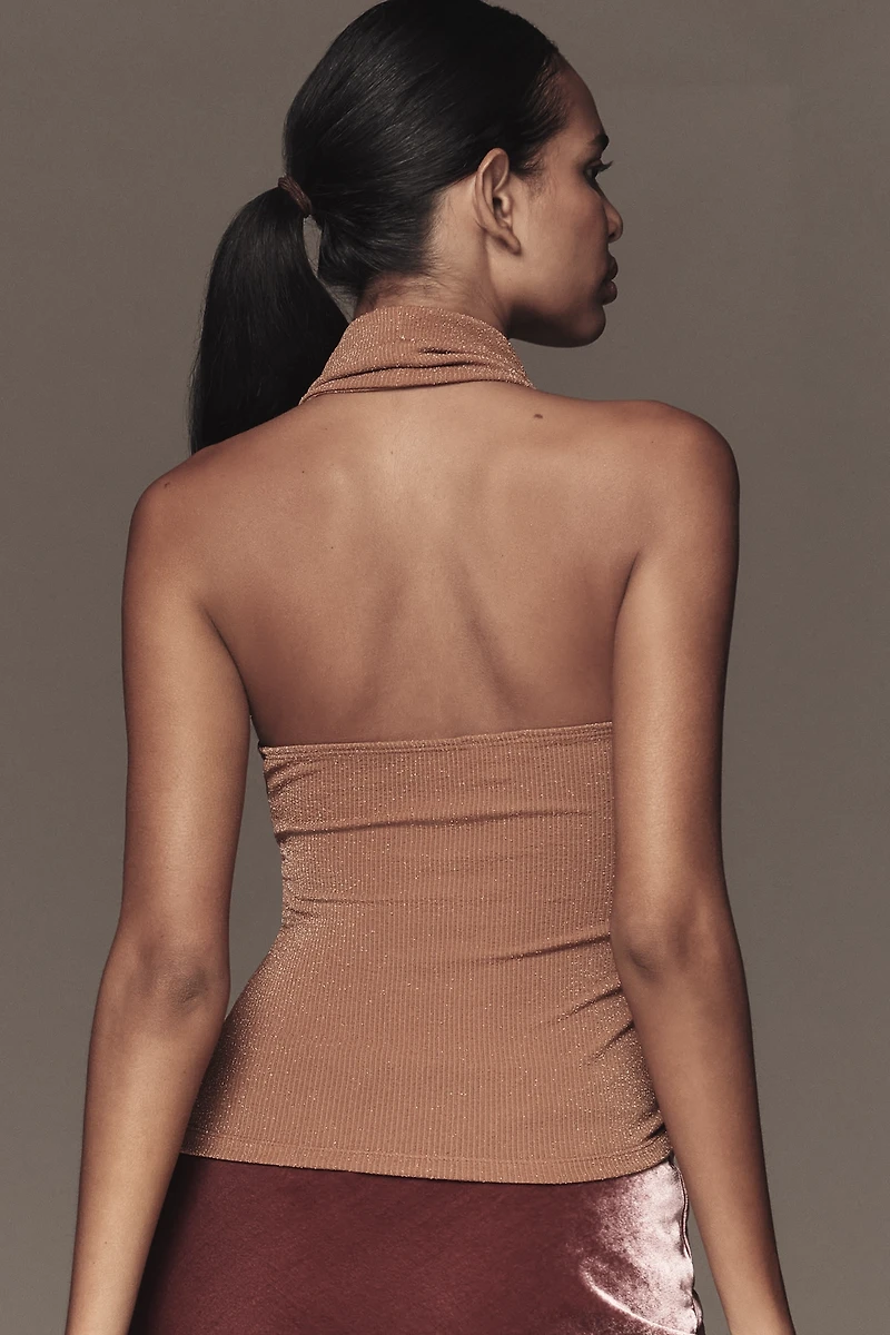Pilcro Halter Cowl-Neck Tank Top