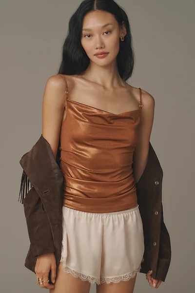 By Anthropologie Cowl-Neck Hardware Tank Top