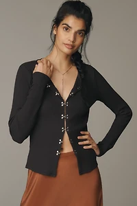 By Anthropologie Hoop-Clasp Hardware Cardigan Sweater
