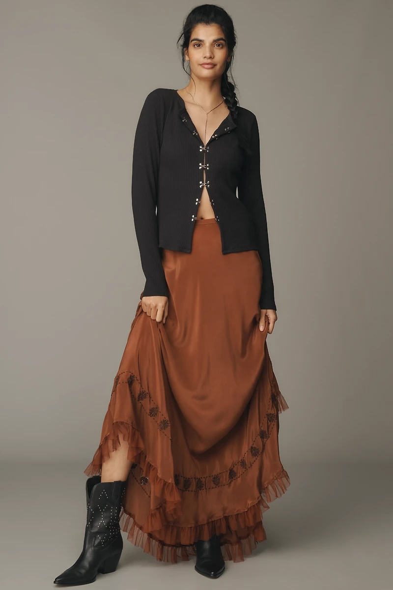 By Anthropologie Hoop-Clasp Hardware Cardigan Sweater