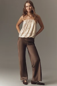 Maeve Shine Strapless Bubble Top