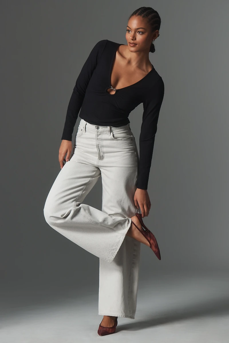 Maeve Tack House Long-Sleeve Top