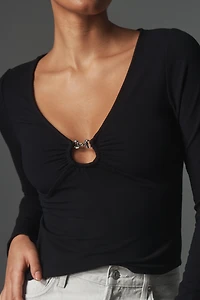 Maeve Tack House Long-Sleeve Top