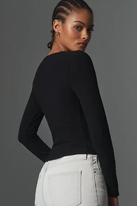 Maeve Tack House Long-Sleeve Top