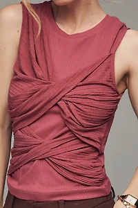 By Anthropologie Twisted Crew-Neck Tank