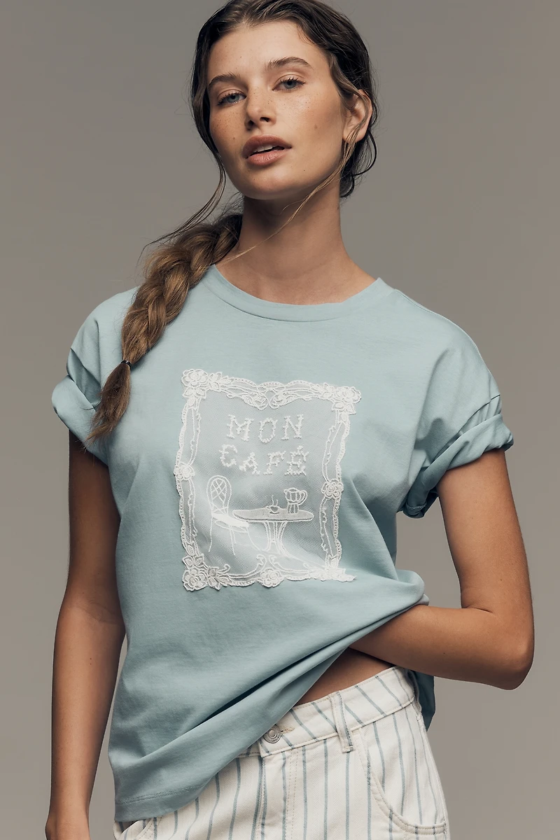By Anthropologie Cotton Cafe T-Shirt