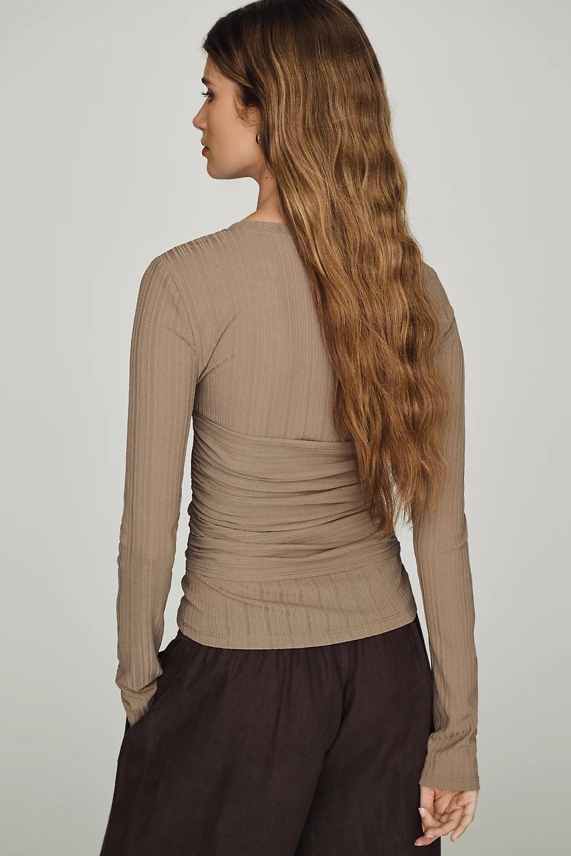 By Anthropologie Sheer Twist Top