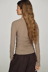 By Anthropologie Sheer Twist Top